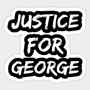 Justice For George Sticker